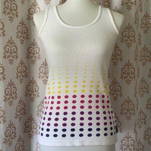 Reebok 100% Cotton polkadot tank top L